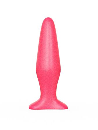 Розовая анальная пробка - 14 см.